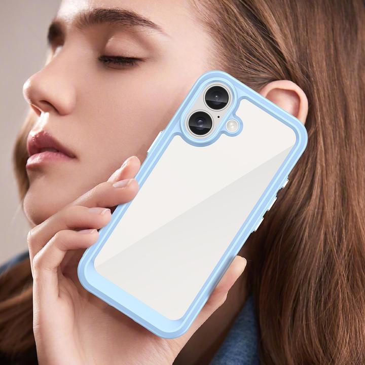 Produktbild Hurtel Outer Space Case with Gel Frame for iPhone 16 - Blue (Apple iPhone 16)