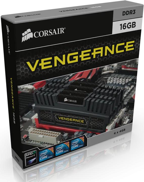 Produktbild Corsair Vengeance (4 x 4GB, 1600 MHz, DDR3-RAM, DIMM)