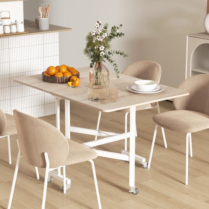 Produktbild Homcom Esstisch mit Rollen (120 x 80 x 73 cm)