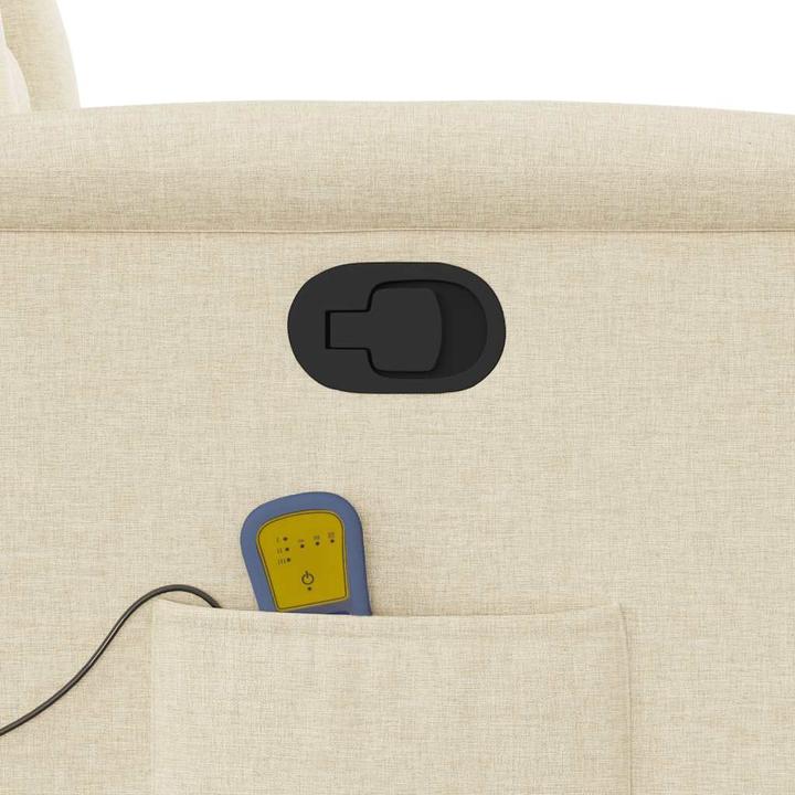Immagine prodotto vidaXL Poltrona massaggiante con ausilio stand-up in tessuto crema