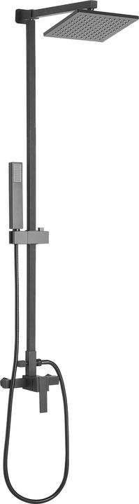 Beliani Dusche Set mit Kopfbrause Messing schwarz TAGBO