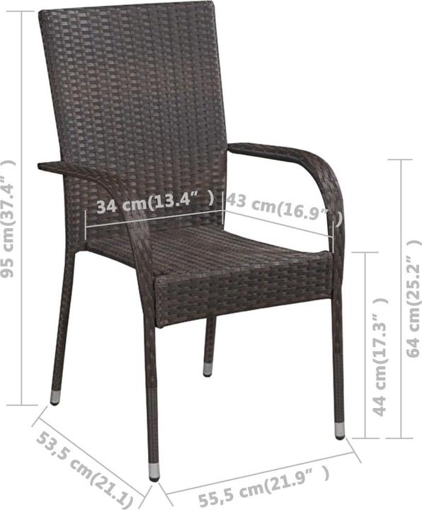 Produktbild vidaXL Garten-Essgruppe (85 x 85 x 74 cm)