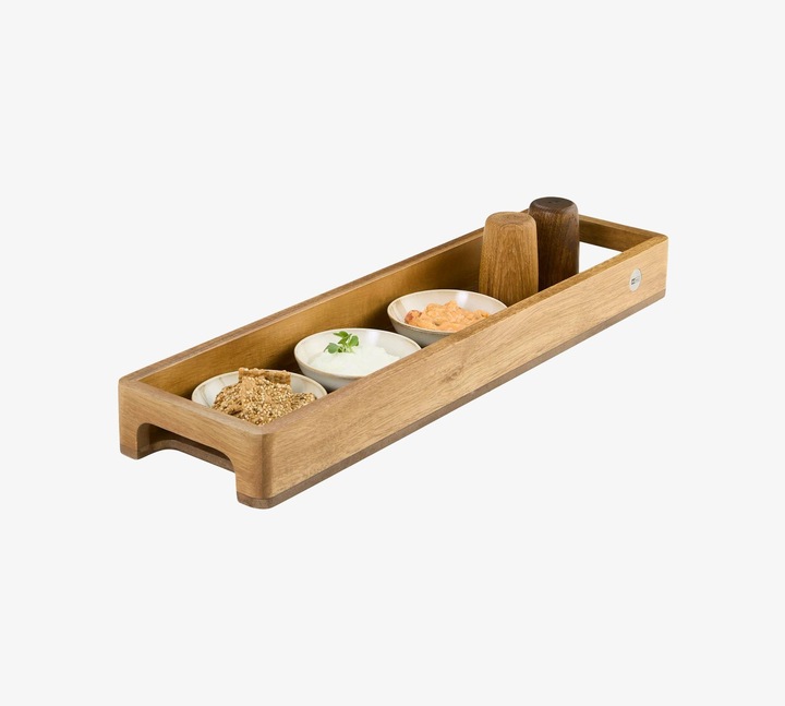 Immagine prodotto AdHoc Vassoio da portata Serve Slim, legno di acacia/legno di noce