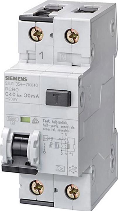 Produktbild Siemens RCBO type A 30mA, 10kA, 1+N-pole B 13A