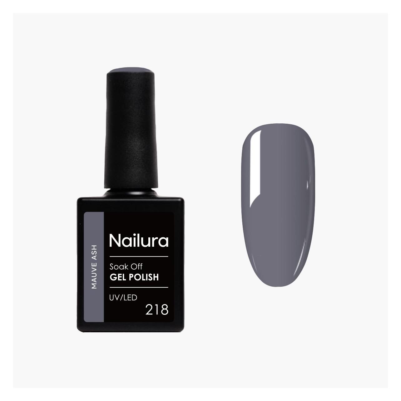 Nailura - Gel Polish 218 - Mauve Ash - 10 ml (Mauve Ash, Gel-Effekt Nagellack) (70237)