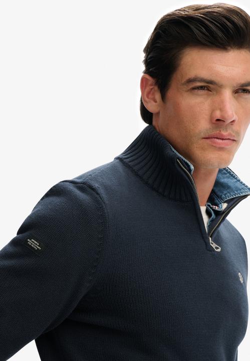 Produktbild Superdry Baumwollpullover mit Halbzip (L)