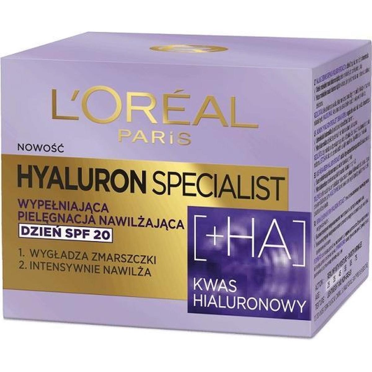 L'oréal Paris Crema Viso, L'oréal Hyaluron Viso Specialista 50Ml (50 Ml, Da Giorno, Spf 20)
