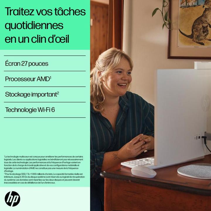 Actual product image HP /27-CR0076NF/FHD/R7 7730U/32G/1TB/W11H (1000 GB, 32 GB, AMD Radeon Graphics)