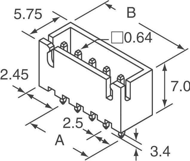 Image du produit OEM JST Pin Header 2.5mm 5Pol