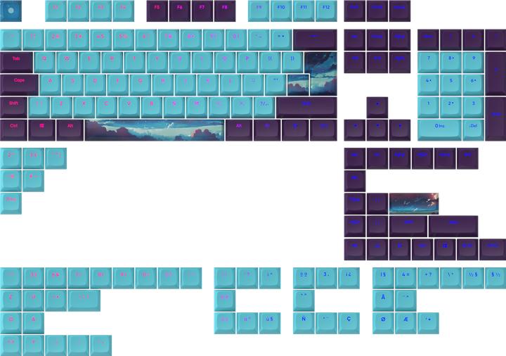 Dark Project Ensembles de keycaps -Night Sky