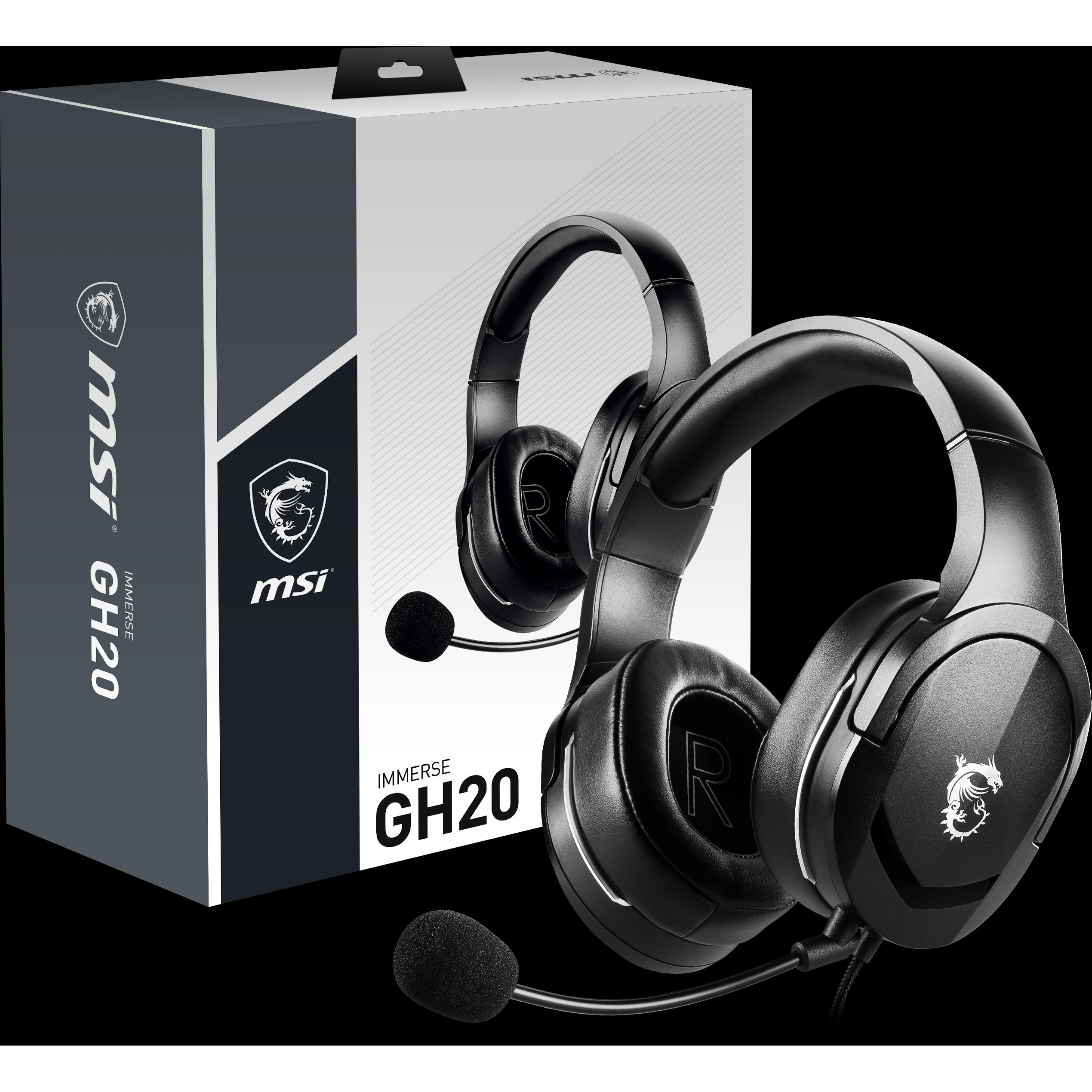 Thumbnail - MSI Immerse GH20 (Kabelgebunden), Gaming Headset, Schwarz
