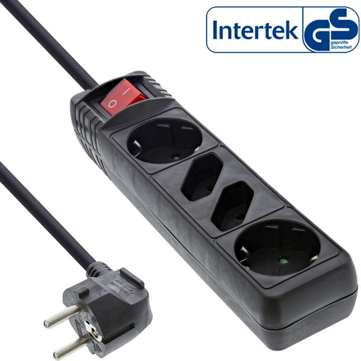 Actual product image InLine Socket strip (4 x, CEE 7/3, 5 m)