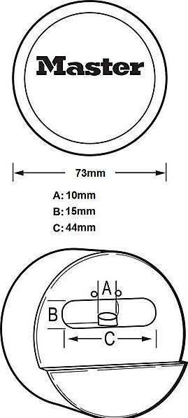 Actual product image Master Lock Padlock with heavy duty shackle 736EURD