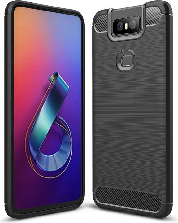 Actual product image Screenguard Asus ZenFone 6 Cover Carbon Brushed Soft TPU (Asus Zenfone 6)