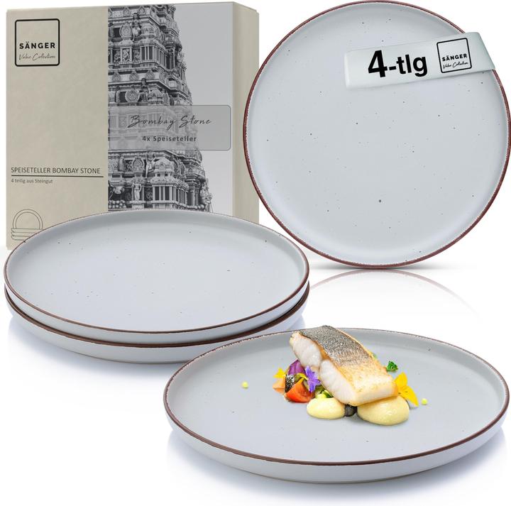 Produktbild Sänger Geschirr Speiseteller Set Bombay Stone (4x, 27 cm)