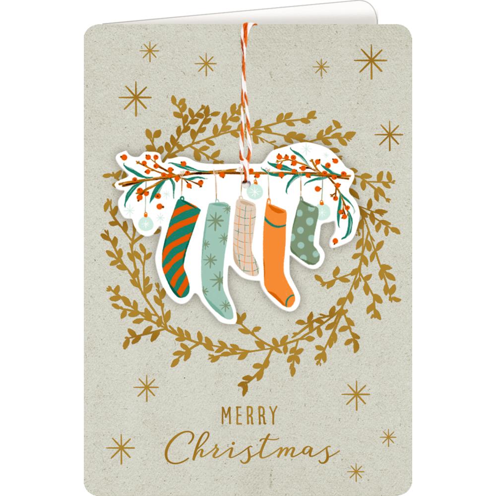 Coppenrath, Grusskarte + Briefpapier, Weihnachtskarte mit Kuvert - Fröhliche (1 Stk.)