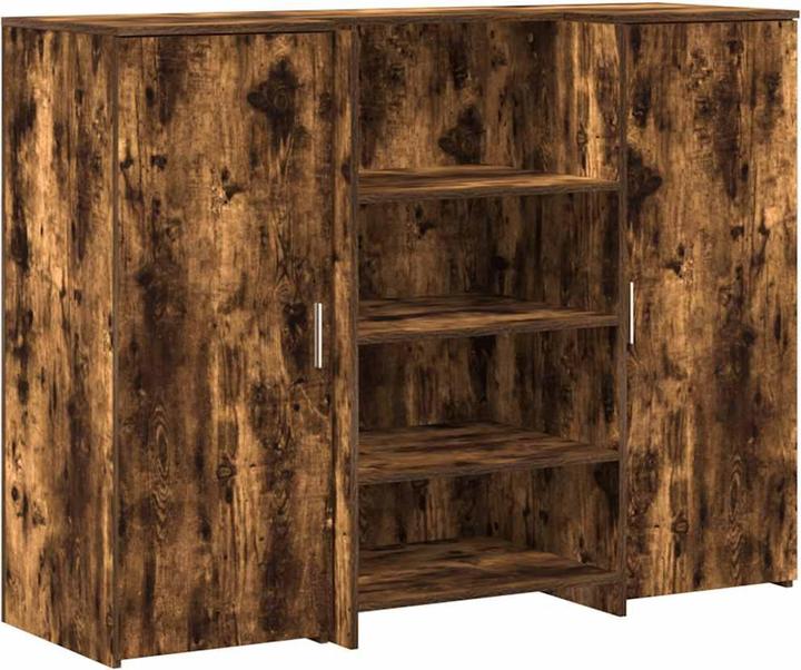 Actual product image vidaXL Reception counter smoked oak 135x50x103.5 cm wood-based reception counter (50 x 50 x 103.50 cm)