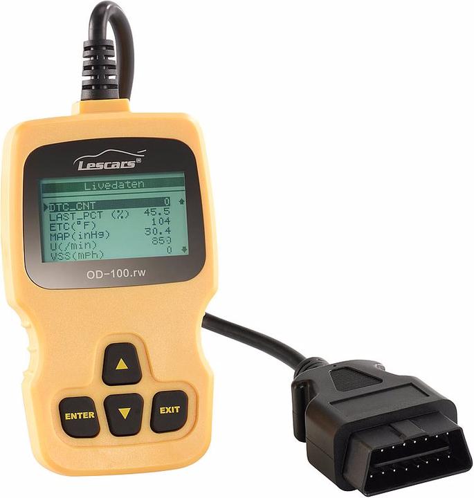 Produktbild Lescars OBD2-Diagnosegerät OD-100.rw zum Auslesen von Kfz-Fehlercodes