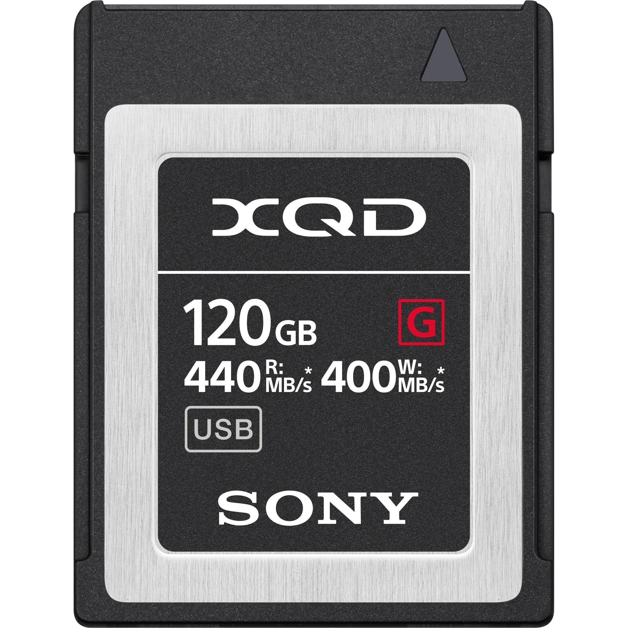 Sony XQD G-Serie (120 GB, XQD), Speicherkarte, Schwarz
