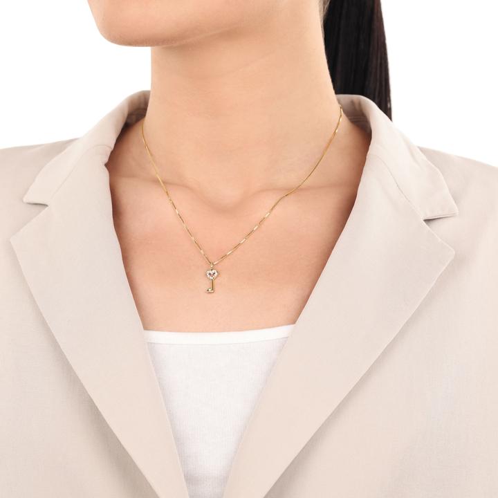 Immagine prodotto Amor Ciondolo da donna, oro 375, zirconi sintetici. | Chiave (9 ct, Oro 375)
