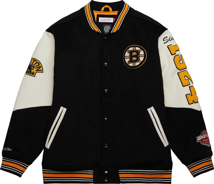 Mitchell & Ness M&N Vintage Varsity Wool Jacke - NHL Boston Bruins - XL (XL)