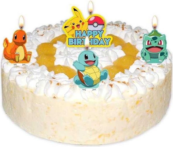Actual product image Amscan Pokémon candles (4 x)