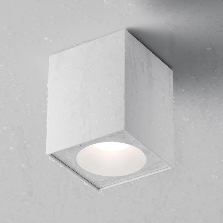 Actual product image Maytoni Zoom Ceiling Light, Ceiling Lamp GU10 9x9cm White IP65 (GU10)