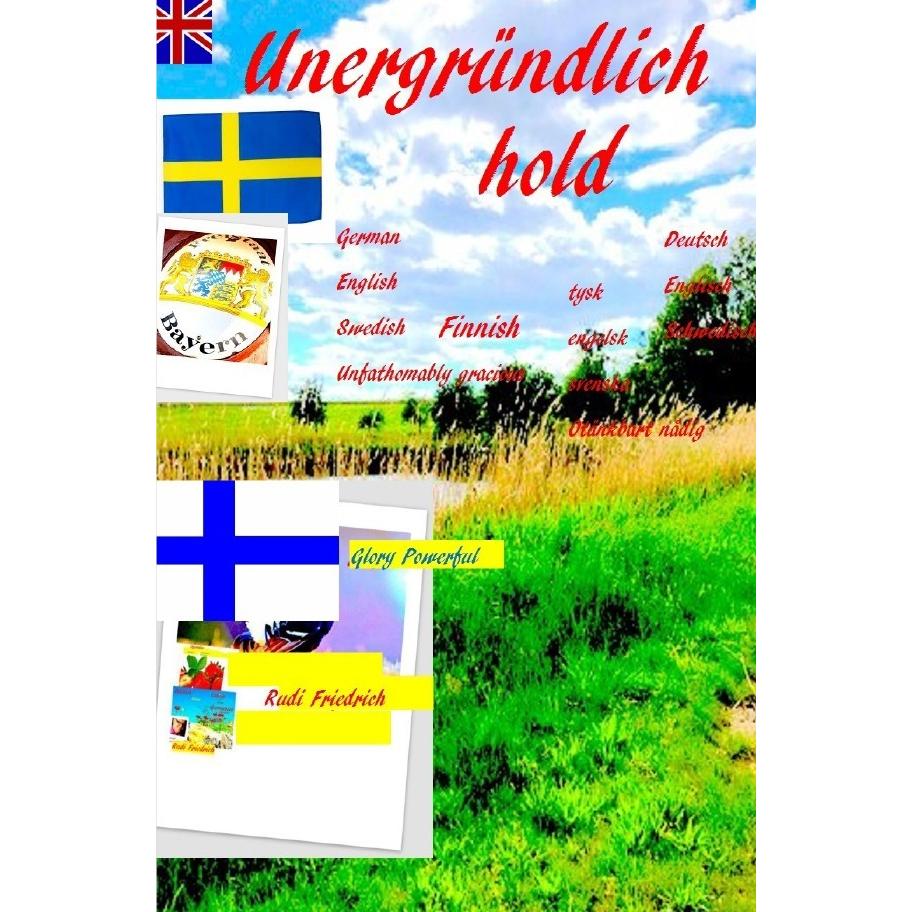Unfathomably gracious Unergründlich hold German Swedish Finnish English, Belletristik von Rudi Friedrich, Augsfeld Hassf...