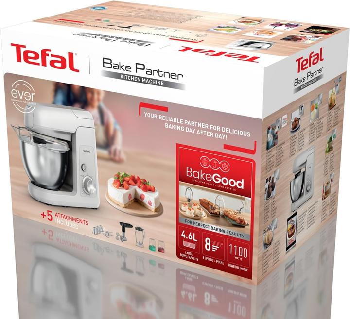 Immagine prodotto Tefal QB525B38 Bake Partner - robot da cucina - 1100 W (QB525B38) (1100 W, 4.60 l)