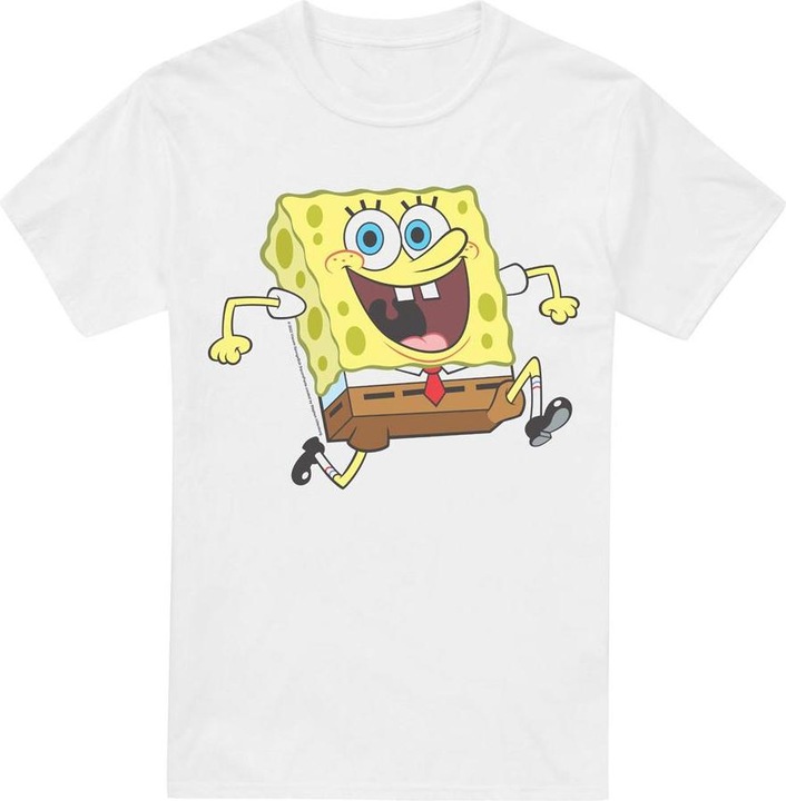 Actual product image Spongebob Squarepants Mens Happy Running T-Shirt (3XL)