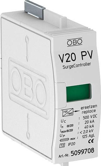 OBO Bettermann OBO SURGECONTROLLER V20,OBERTEIL F / OBO V20-C 0-500PV 5099708
