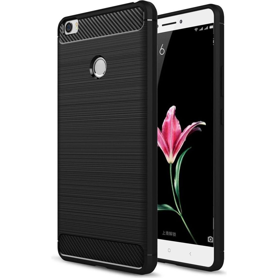 Thumbnail - König Design Xiaomi Mi Max TPU Handy Case Carbon Fiber Optik Brushed Schutz Hülle Schwarz Neu (Xiaomi Mi Mix), Smartphon...