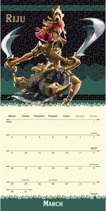 Actual product image The Legend of Zelda 2026 Square Wall Calendar