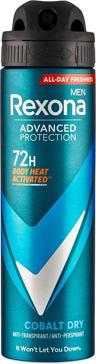 Rexona Advanced Protection Antiperspirant Spray for Men - Cobalt Dry, 150 ml, 72-hour Protection (Spray, 150 ml)