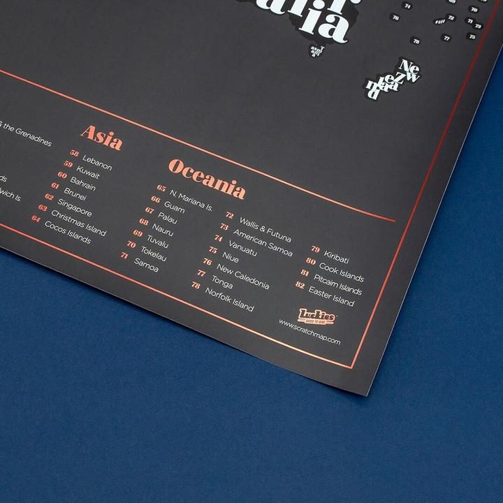 Immagine prodotto Luckies Scratch Map Typogeography (82 x 60 cm)