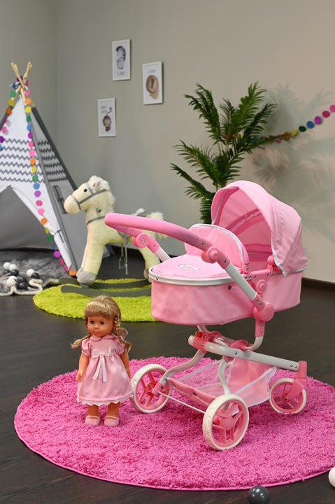Image du produit Knorrtoys Poussette de poupée Boonk - "Princess white rose
