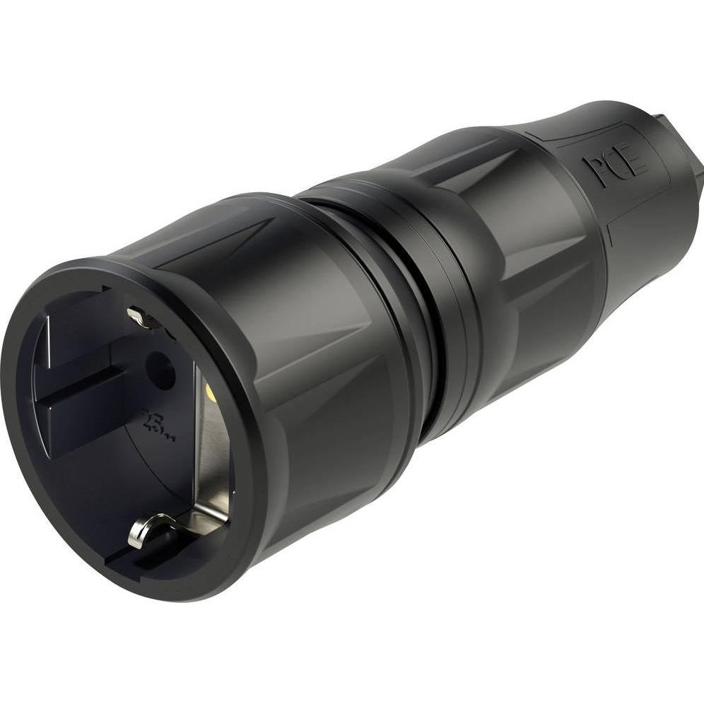PCE, Netzstecker + Netzkupplung, PC Electric 25730-ssc Schutzkontaktkupplung Kunststoff 250 V Schwarz IP20