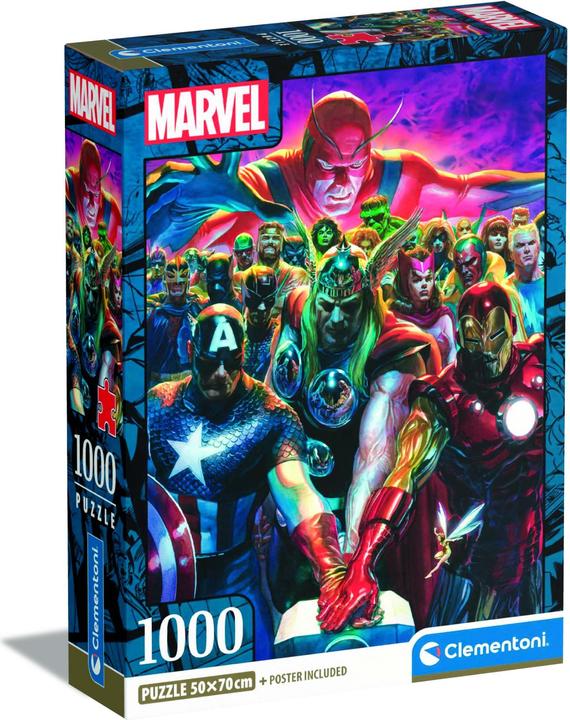 Actual product image Clementoni - Marvel The Avengers Avengers-1000 Pieces, Poster Included, Superhero Puzzle, Fun for Ad (1000 pieces)