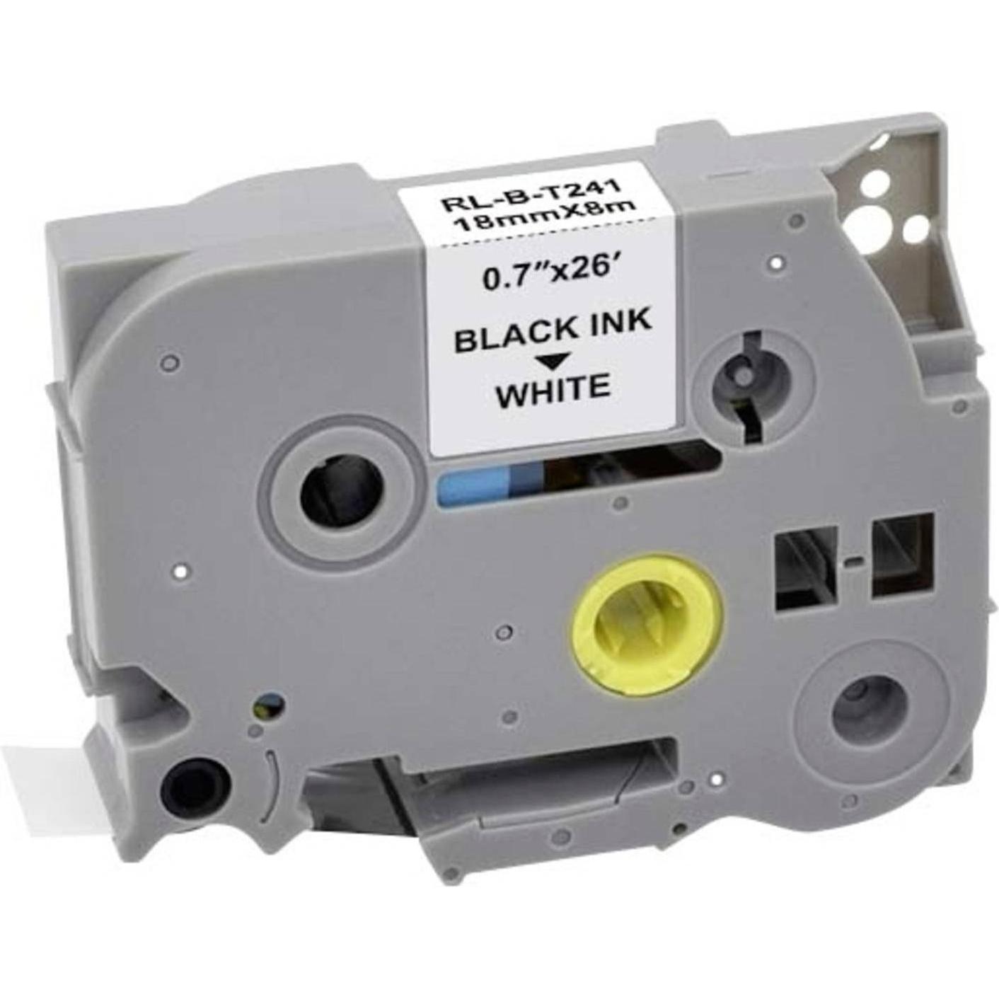 Thumbnail - Renkforce, Beschriftungsband, Schriftband RF-LT-BTZe241 Kompatibel ersetzt Brother TZe-241 18 mm B (1.80 cm, Weiss)
