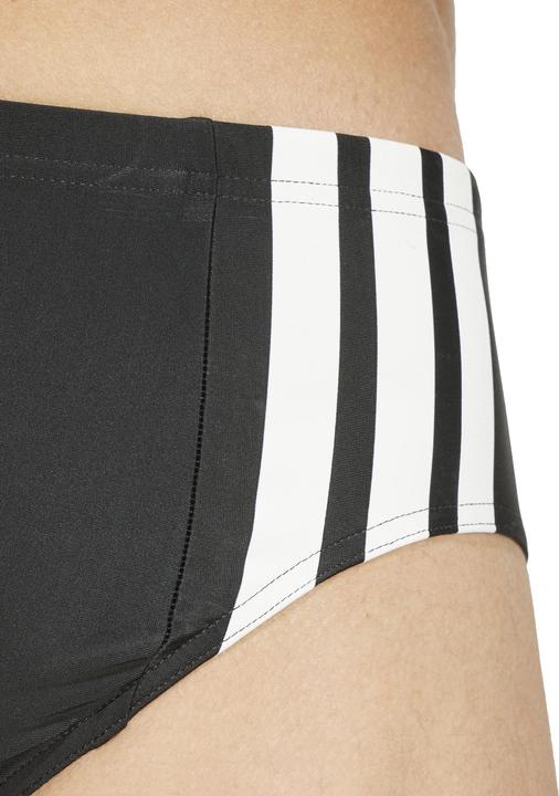 Actual product image adidas Men's 3 Stripes Swim Trunks, Black/White, M (6)
