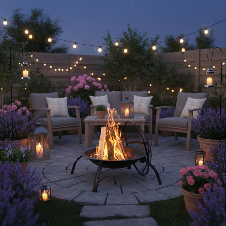 Actual product image Relaxdays XL Fire Pit with BBQ Accessories (60 cm)