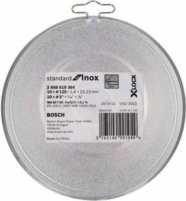 Produktbild Bosch Professional Zubehör PRO Stainless Steel and Metal X-Lock Trennscheibe, 125 x 1.6 x 22,23 mm