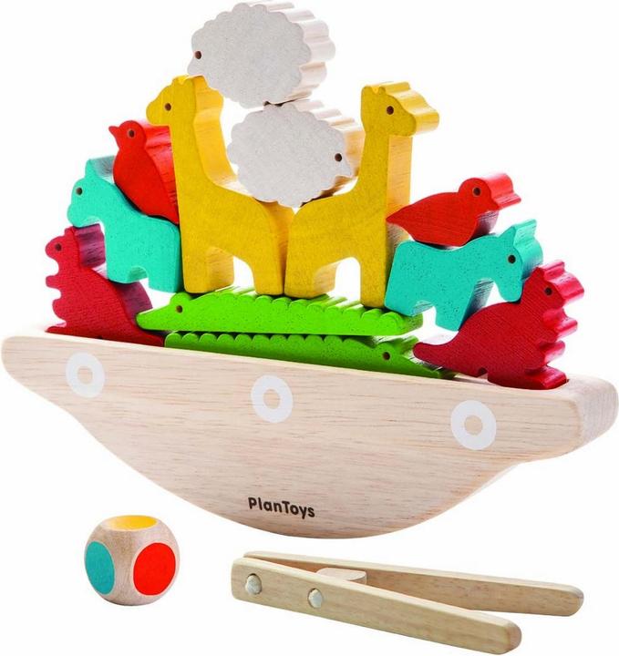 Plantoys Wood children game balancing boat