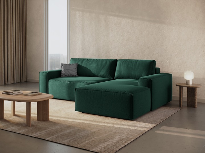 Actual product image Micadoni Right Corner Sofa With Bed Function And Box, "Jodie", 3 Seats, 246x151x86 Made in Europe (Corner sofa)