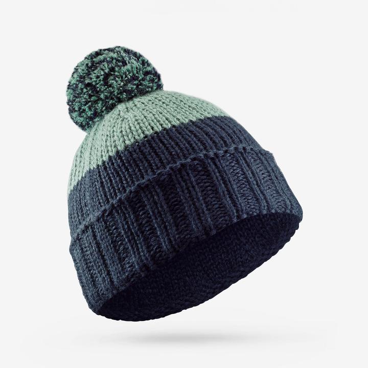 Actual product image Wedze Skimütze Kinder Made in France - Grand Nord 500 grün/schwarz (One size)