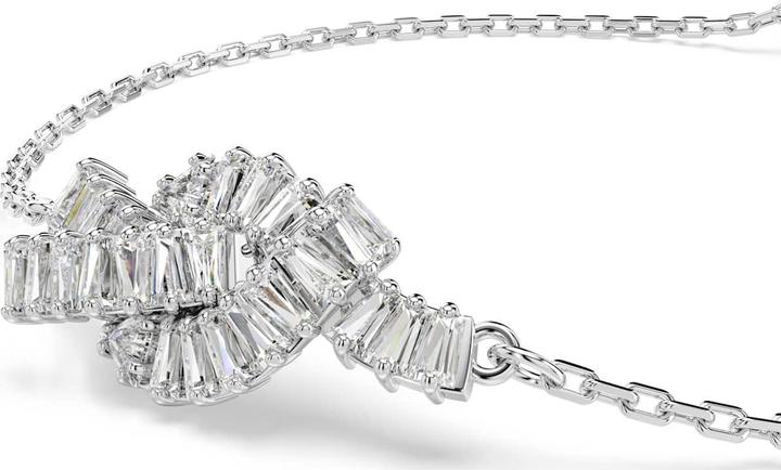Produktbild Swarovski Matrix Armband Baguette Schliff Knoten Weiss Rhodiniert (24 cm, Swarovski Metall)
