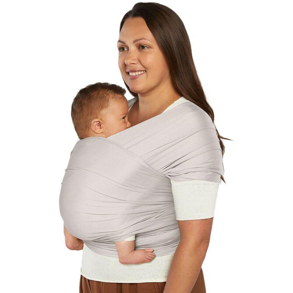 Ergobaby, Babytrage, Aura Mesh Baby Wrap, soft grey