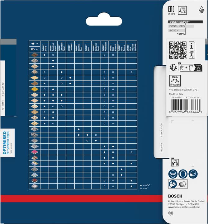 Productafbeelding Bosch Professional Zubehör EXPERT Wood Kreissägeblatt, 136x20 mm, T24