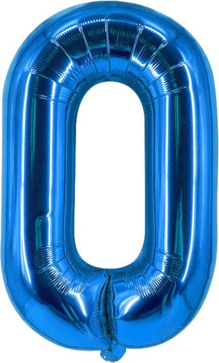 Produktbild Hermex Buchstabenballon O Blau Geburtstagsparty Ballon Folienballon 60cm (1 x)
