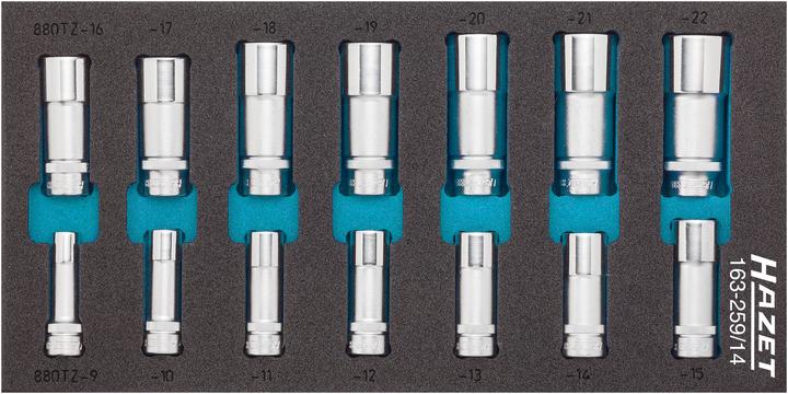 HAZET Externe zeskantbussen (19 mm, 12 mm, 14 mm, 22 mm, 16 mm, 10 mm, 21 mm, 18 mm, 17 mm, 11 mm, 15 mm, 13 mm, 20 mm)